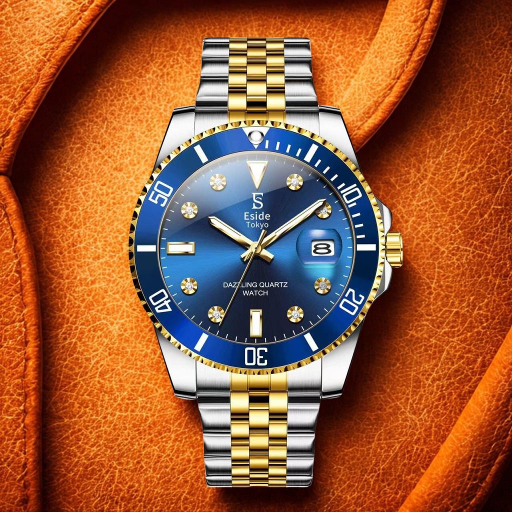 Vibrant and unmissable, the Ocean Blaze fuses a deep sapphire dial with radiant crystal markers and a bold blue bezel. Its two-tone bracelet adds a flash of gold to this sport-luxury crossover, built to turn heads whether you're at sea level or sky high.
